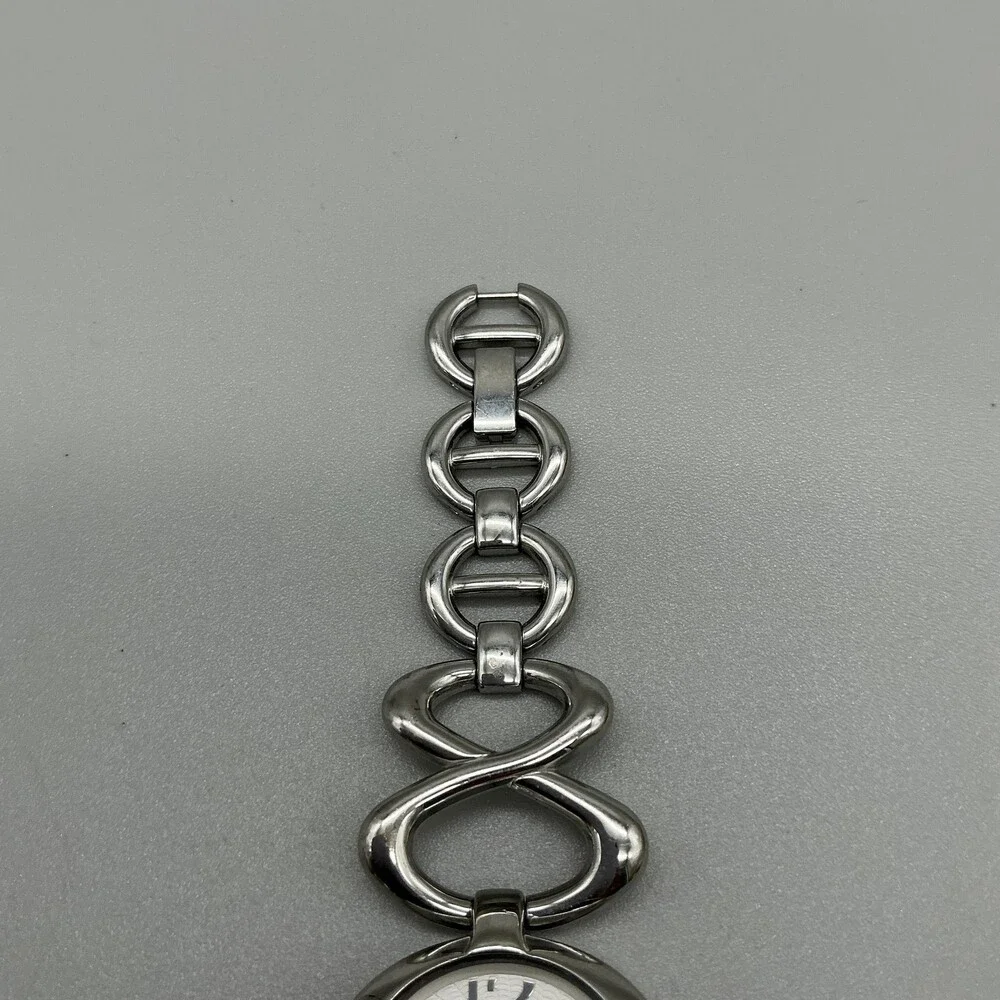Fossil F2 Womens Watch 29mm White Dial Stainless Band ES-1971 New Battery 6.75